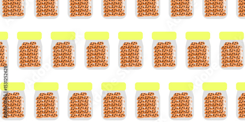 Cookies pattern background.  illustration with biscuit and oatmeal cookies. cartoon elements isolated on monochrome background.