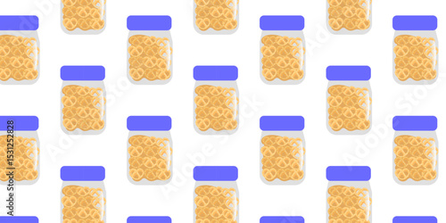 Cookies pattern background.  illustration with biscuit and oatmeal cookies. cartoon elements isolated on monochrome background.