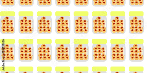 Cookies pattern background.  illustration with biscuit and oatmeal cookies. cartoon elements isolated on monochrome background.