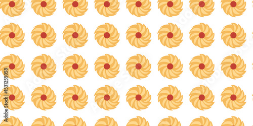 Cookies pattern background.  illustration with biscuit and oatmeal cookies. cartoon elements isolated on monochrome background.