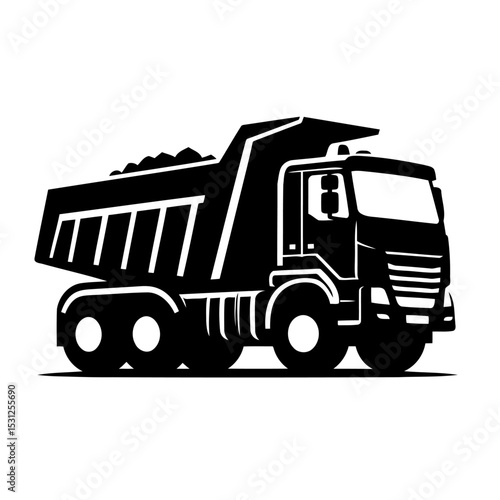 Powerful Dump Truck: Heavy-Duty Cargo Transportation and Haulage