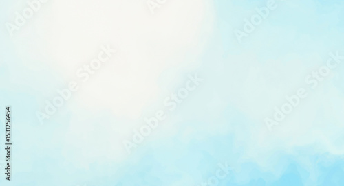 Soft Light Blue Gradient Watercolor Background