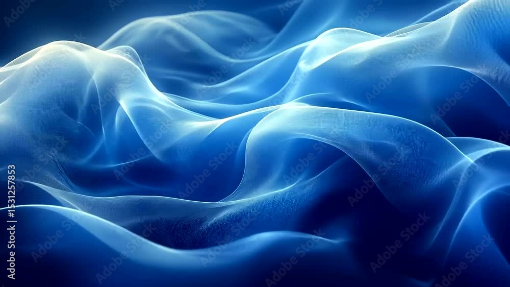 Abstract blue flowing wave animation for creative digital backgrounds and visuals Abstract blue flowing wave animation for creative digital backgrounds and visuals