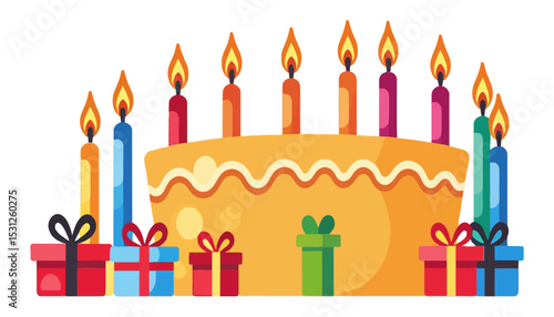celebration-birthday-cake-with-candles-and-gifts-joyful-occasion-sweet-treats-colorful-candles-and-presents-festive-birthday-party