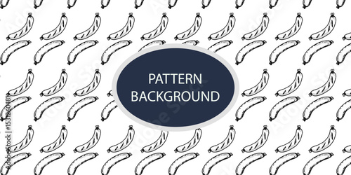 barbecue wallpaper, bbq pattern background. Outline black white bbq art design,