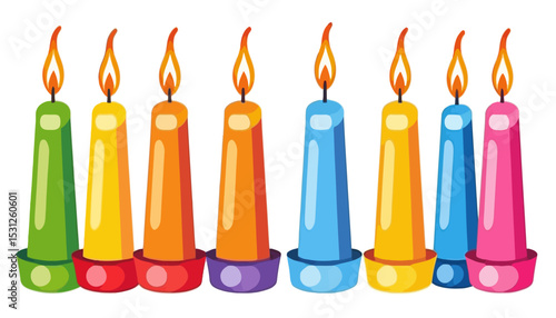 Colorful-Birthday-Candles-Illustration-Bright-Candles-Clipart-Festive-Candles-Vector-Design-Celebration-Elements-Birthday-Party-Decoration-Candle-Graphics