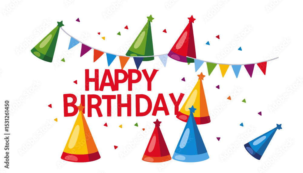 happy-birthday-celebration-illustration-with-colorful-party-hats-and-streamers-vector-graphic-for-birthday-cards-and-invitations-festive-design happy-birthday-celebration-illustration-with-colorful-party-hats-and-streamers-vector-graphic-for-birthday-cards-and-invitations-festive-design