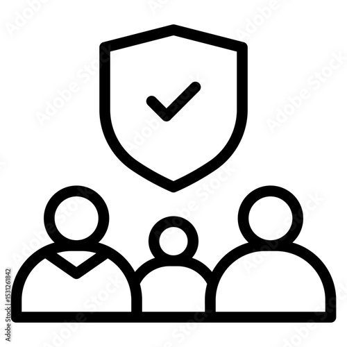 Family insurance icon vector illustration