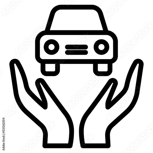 Vehicle insurance icon vector illustration