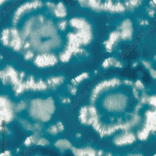 Sea Spiral Tie Dye Swirl. Vector Dyed Tie Dye. Silver Pastel Print. Sea Round Silver. Japanese Aqua Tie Dye. Sea Abstract Silver. Shiny Luxury Pattern. Aqua Swirl Background. Vector Teal Background