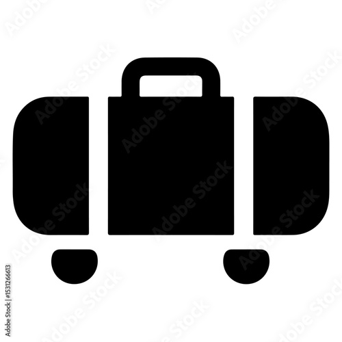 Black Air Compressor Icon, Vector Illustration, Industrial Design Element