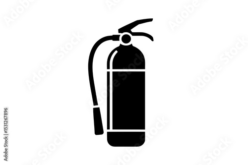 Silhouette of a fire extinguisher safety equipment