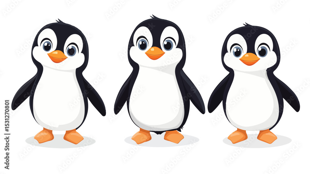 Fototapeta premium Cute Cartoon Penguin Vector Illustration for Various Design Projects