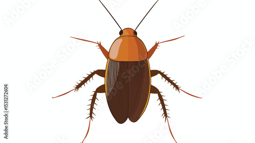 Detailed Cockroach Vector Icon for Professional Designs