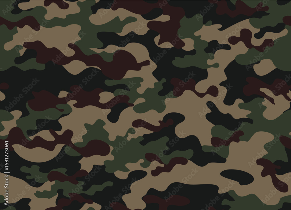 Fototapeta premium army camouflage seamless military background modern classic dark green print