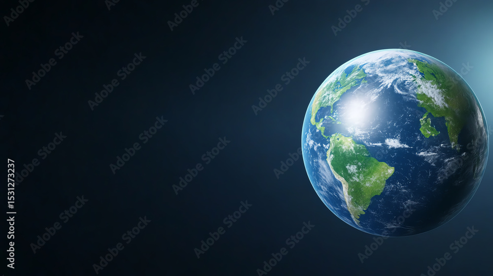 A stunning view of the Earth from space, showcasing the beauty of our planet against a dark backdrop. Ideal for environmental themes. A stunning view of the Earth from space, showcasing the beauty of our planet against a dark backdrop. Ideal for environmental themes.