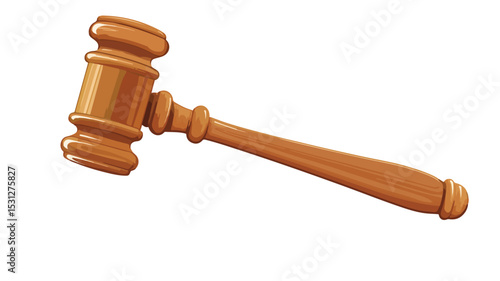 Judge Hammer Vector Isolated Illustration