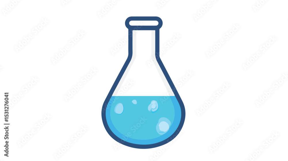Laboratory Flask Vector Icon for Scientific Research and Experiments Laboratory Flask Vector Icon for Scientific Research and Experiments