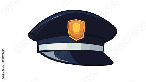 Professional Police Hat Icon Vector Illustration for Designs and Concepts