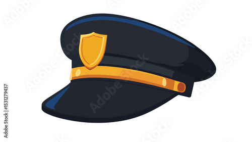 Professional Police Hat Icon Vector Isolated Illustration