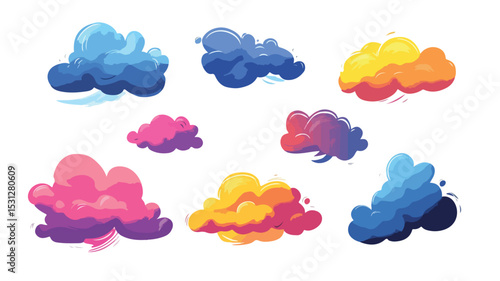 Rain Cloud Vector Isolated Illustration for Weather Forecast Designs