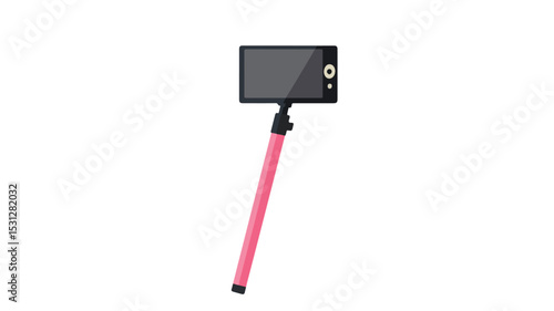 Professional Selfie Stick Icon Vector for Modern Photography Enthusiasts