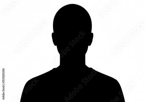 Silhouette of a person isolated on white background
