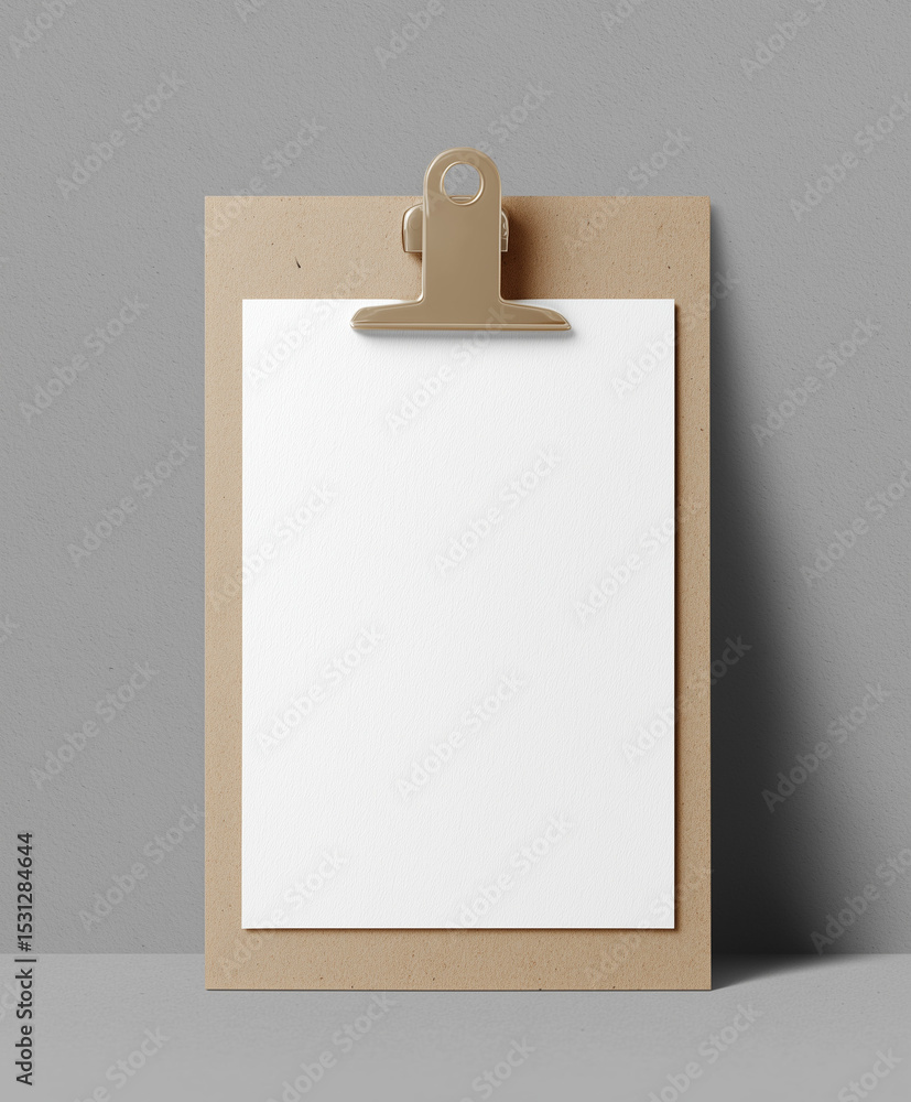 white blank rectangular sticker on a matte clipboard white blank rectangular sticker on a matte clipboard