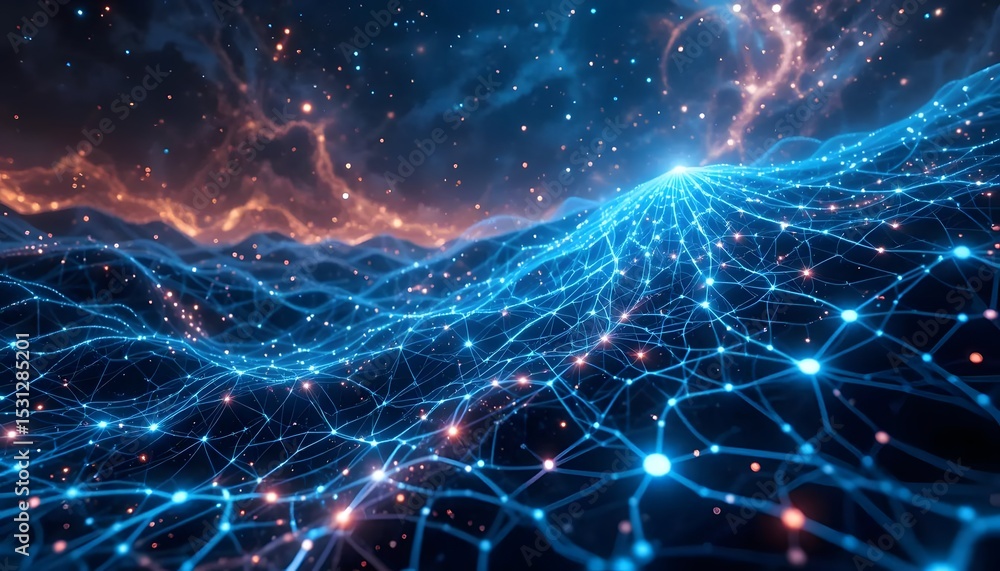 Digital terrain of cosmic connectivity Digital terrain of cosmic connectivity