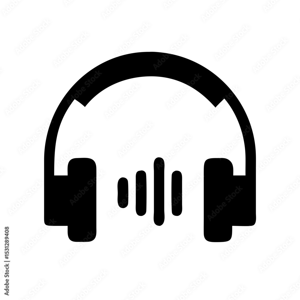High-Quality Headphones Icon Perfect for Audio, Music, and Podcast Designs High-Quality Headphones Icon Perfect for Audio, Music, and Podcast Designs