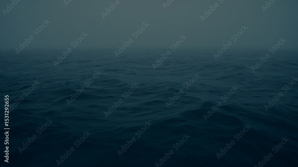 Obraz premium Misty horizon over open ocean surface