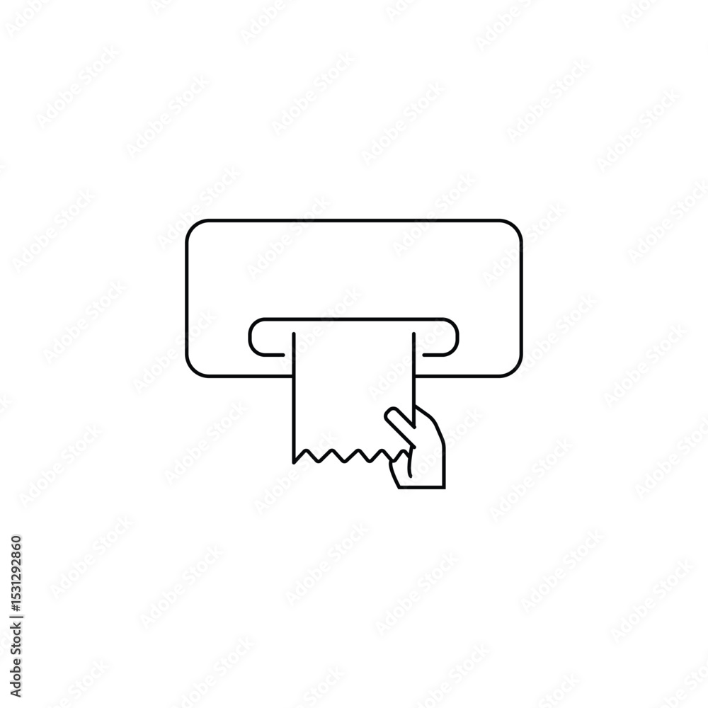 Paper towel dispenser icon. Vector and glyph Paper towel dispenser icon. Vector and glyph