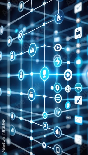 Global network digital connections technology data