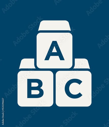 Abc cubes trendy artwork magnificent abstract vector illustration colorful applicative design
