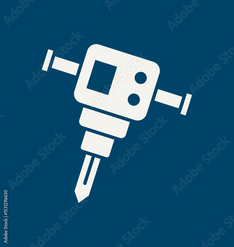 Jack hammer trendy artwork magnificent abstract vector illustration colorful applicative design