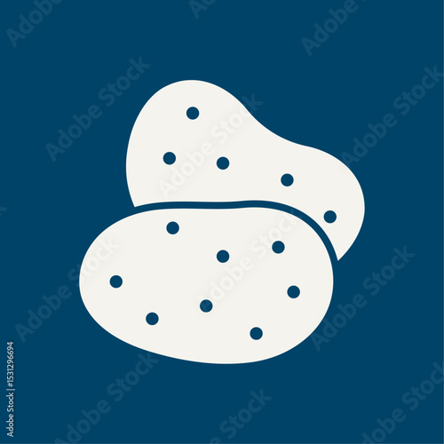 Potato trendy artwork magnificent abstract vector illustration colorful applicative design