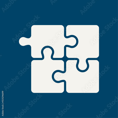 Puzzle trendy artwork magnificent abstract vector illustration colorful applicative design