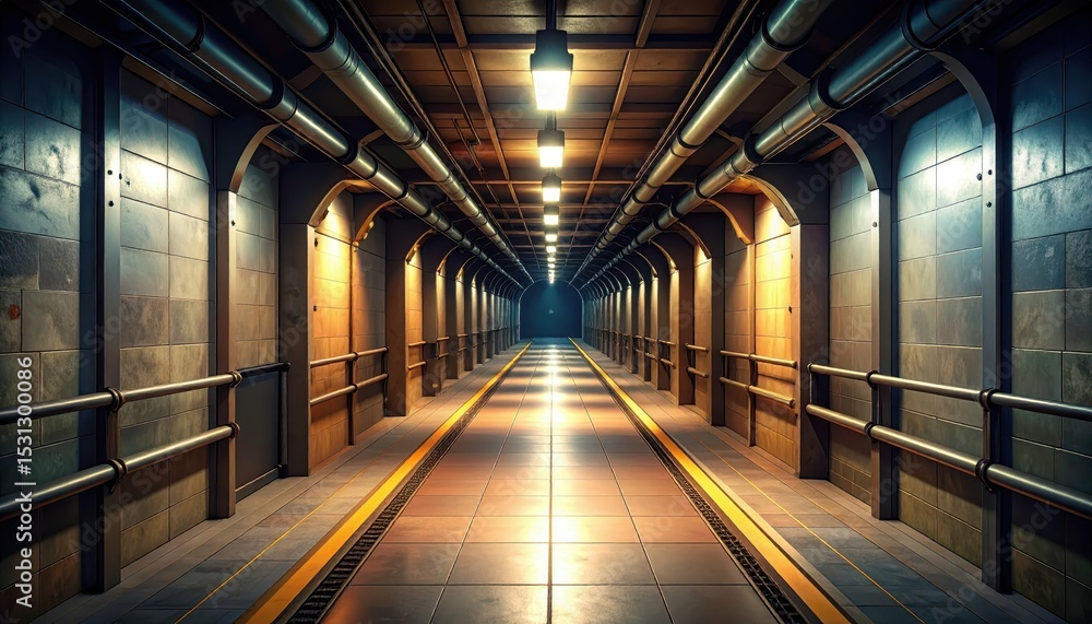 Fototapeta premium Mysterious Underground Pathway Leading to Hidden Escape Route