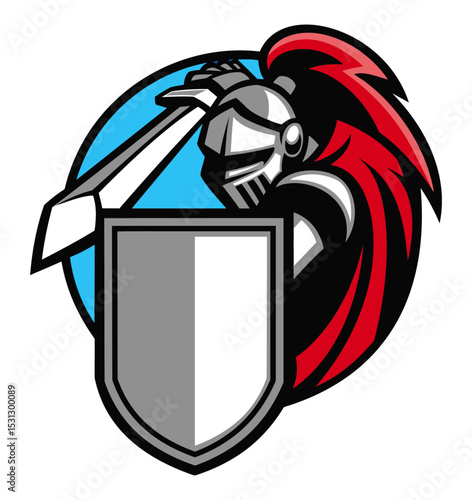 Knight Symbol: A valiant knight, depicted with a gleaming sword and shield, stands ready, embodying strength and defense. The shield, bearing a blank space for personalization.
