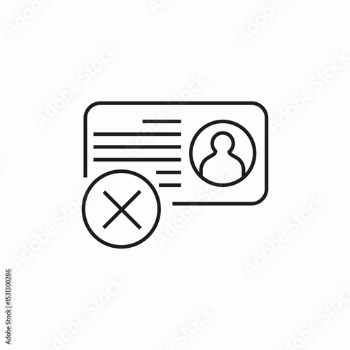 id card icon sign vector