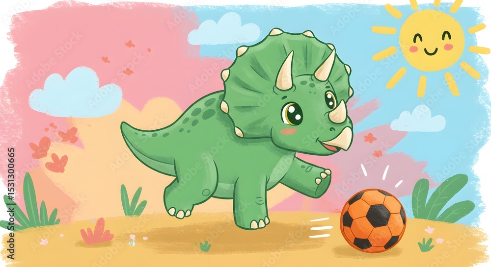Obraz premium cartoon dino