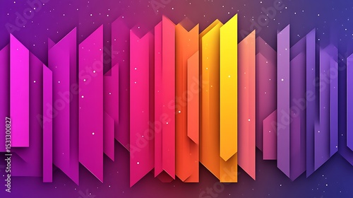 Abstract vibrant geometric shapes