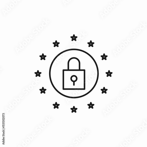 safety lock protection icon sign vector