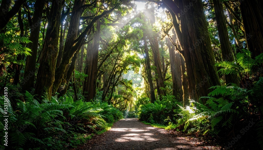Fototapeta premium Sunlight Filtering Through a Vibrant Underwater Forest of Kelp