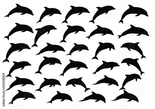 A Kaleidoscope of Dolphins Playfully Leap and Dance in the Ocean Depths Creating a Stunning Visual Symphony of Marine Beauty