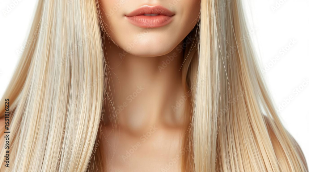 Portrait of a beautiful young blonde woman with long straight hair. Portrait of a beautiful young blonde woman with long straight hair.