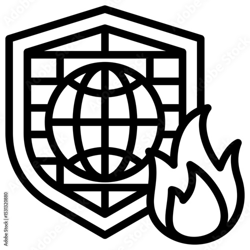 Network Firewall Icon