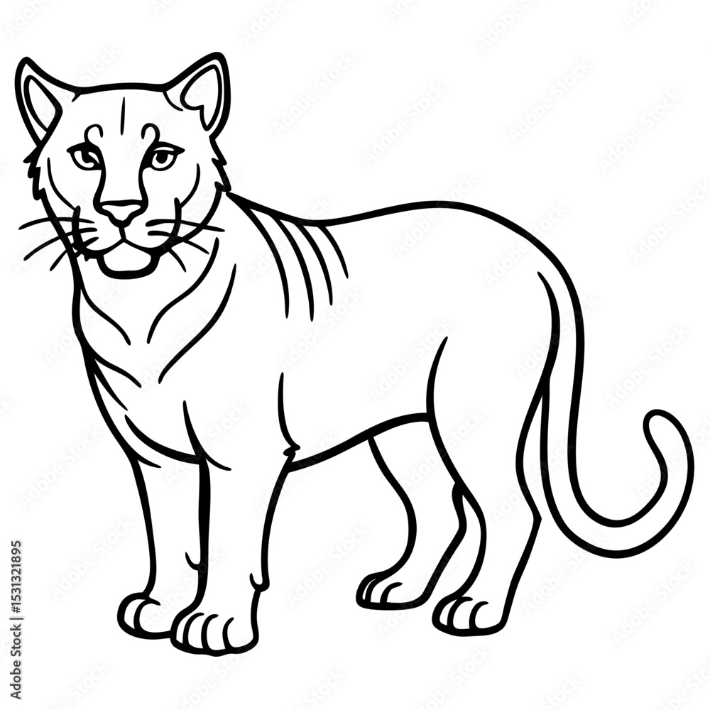 Wildcat Sketch line art vector Wildcat Sketch line art vector