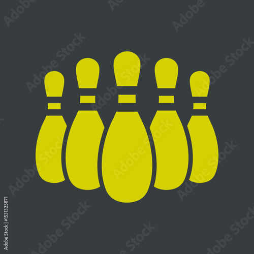 Bowling trendy artwork lovely abstract vector illustration colorful useable design