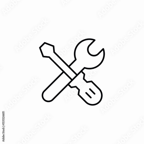mechanic tools icon sign vector